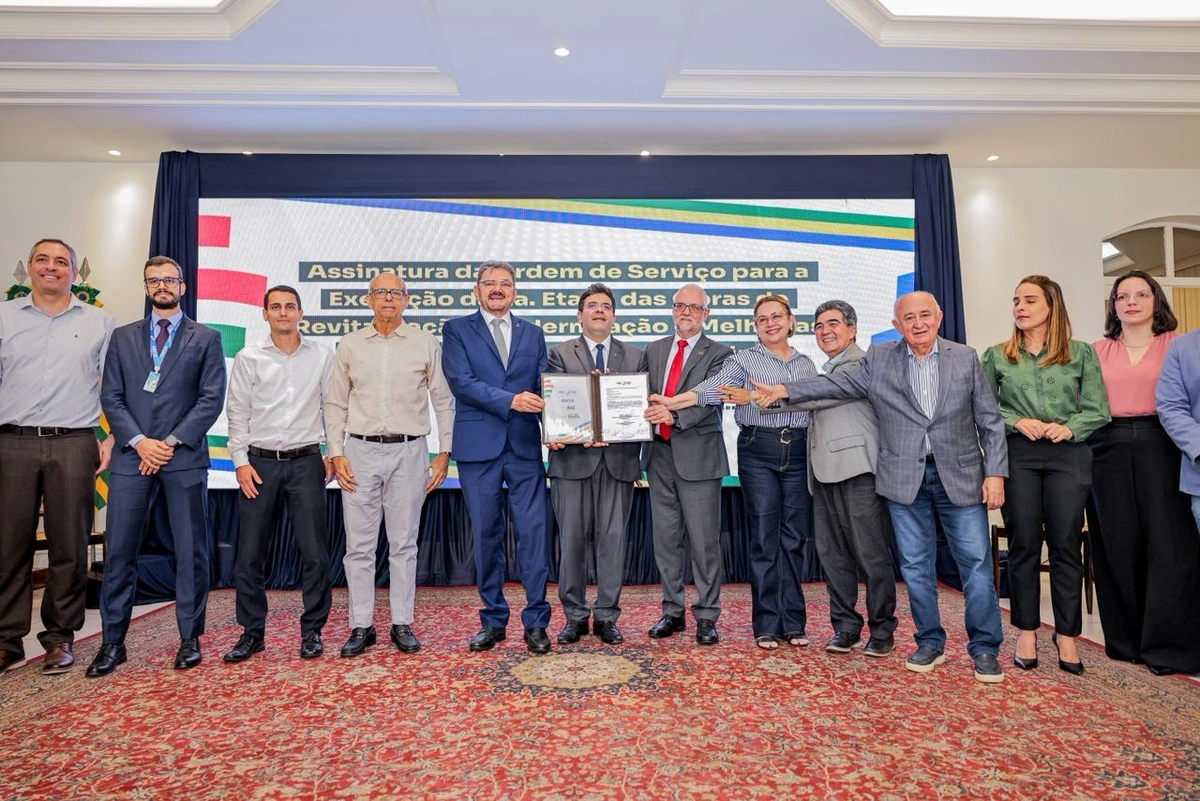 Assinatura da ordem de serviço de revitalização, modernização e ampliação do metrô de Teresina