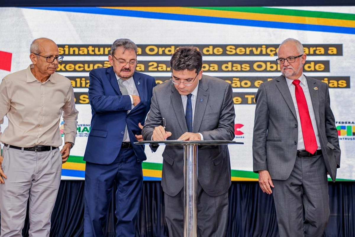 Assinatura da ordem de serviço de revitalização, modernização e ampliação do metrô de Teresina