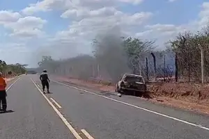 Carro em que estava Paulo de Carvalho Fontes (Foto: Redes Sociais)