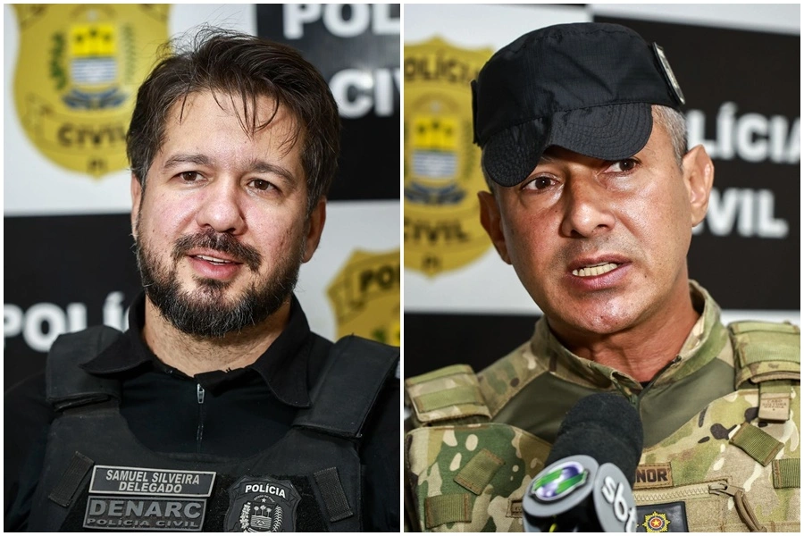 Delegado Samuel Silveira e Coronel James Sean