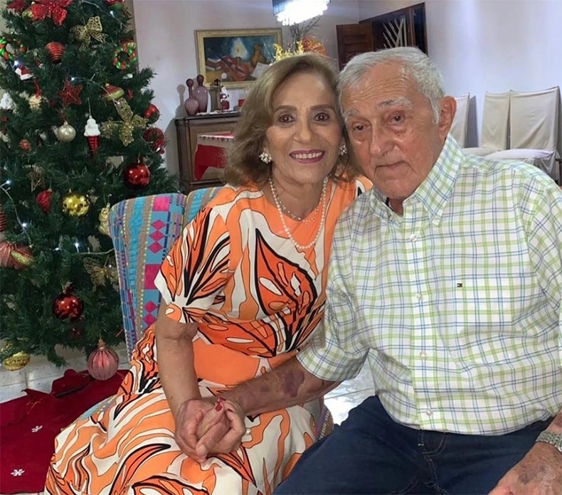 Ex-prefeito Zé Paulo com a mulher Amparo Paes Landim, ex-deputada estadual