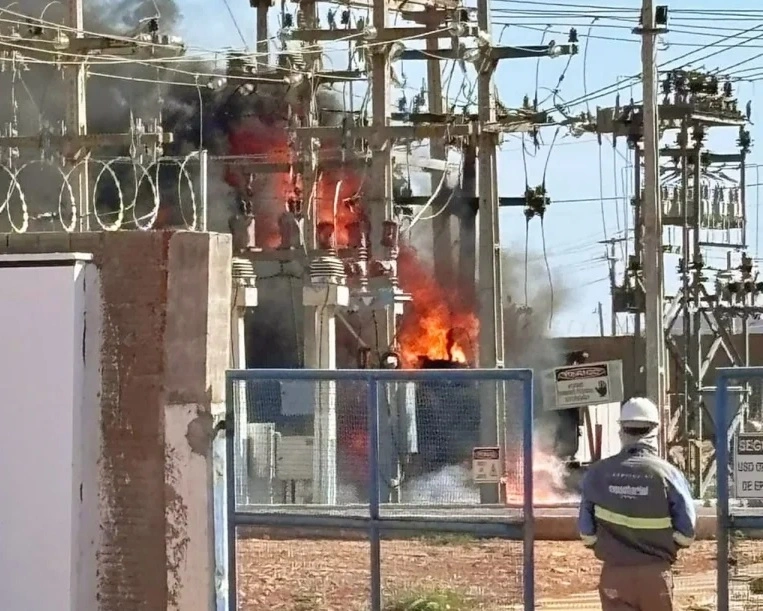 Incêndio em subestação em Paulistana