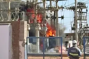 Incêndio em subestação em Paulistana (Foto: Reprodução)