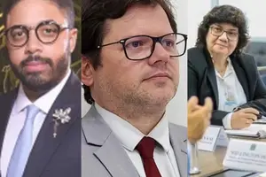 Juarez Chaves Júnior e Flávio Martins e Lucile Moura (Foto: Foto montagem)