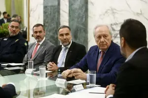 O ministro Ricardo Lewandowski durante reunião no Palácio Guanabara para tratar do apoio à segurança pública no Rio de Janeiro (Foto: Tom Costa/MJSP)