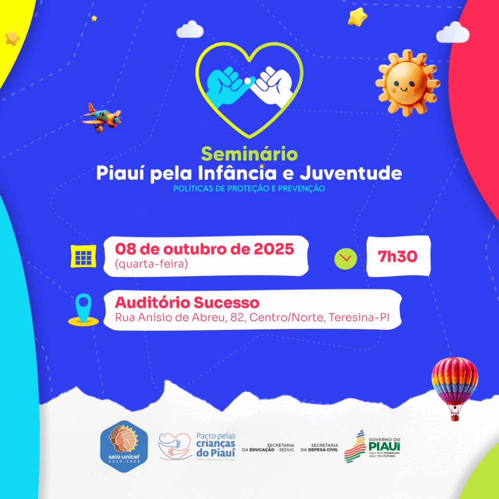 Seminário Piauí Pela Infância e Juventude nesta quarta (8)