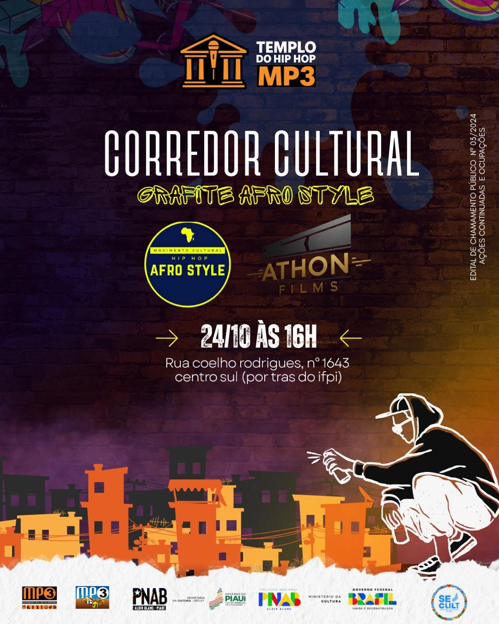 Templo do Hip Hop realiza nova edição do Corredor Cultural Grafite Afro Style