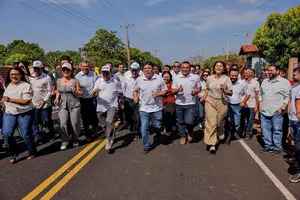Visita às obras da PI-115, em José de Freitas (Foto: Gabriel Paulino)