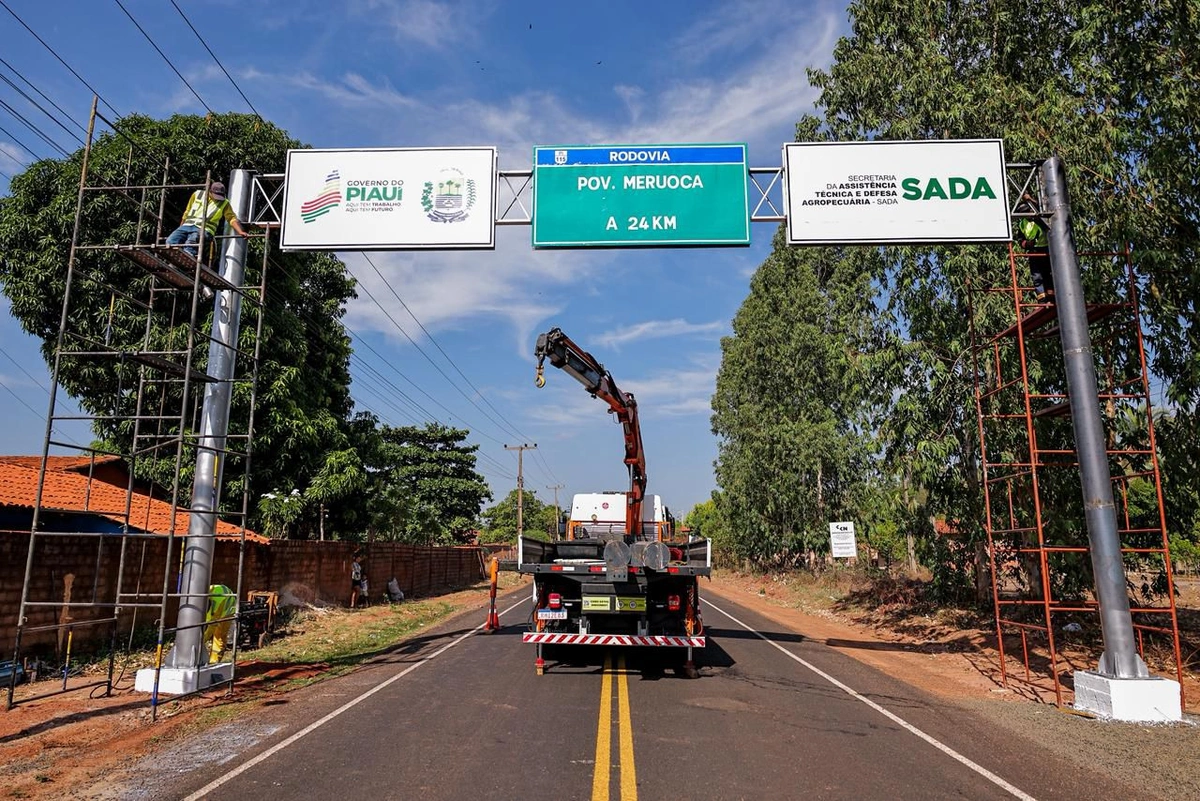 Visita às obras da PI-115, em José de Freitas