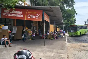 Árvores condenada e mal cuidadas no terminal rodoviário rural de Teresina (Foto: Revista40graus)