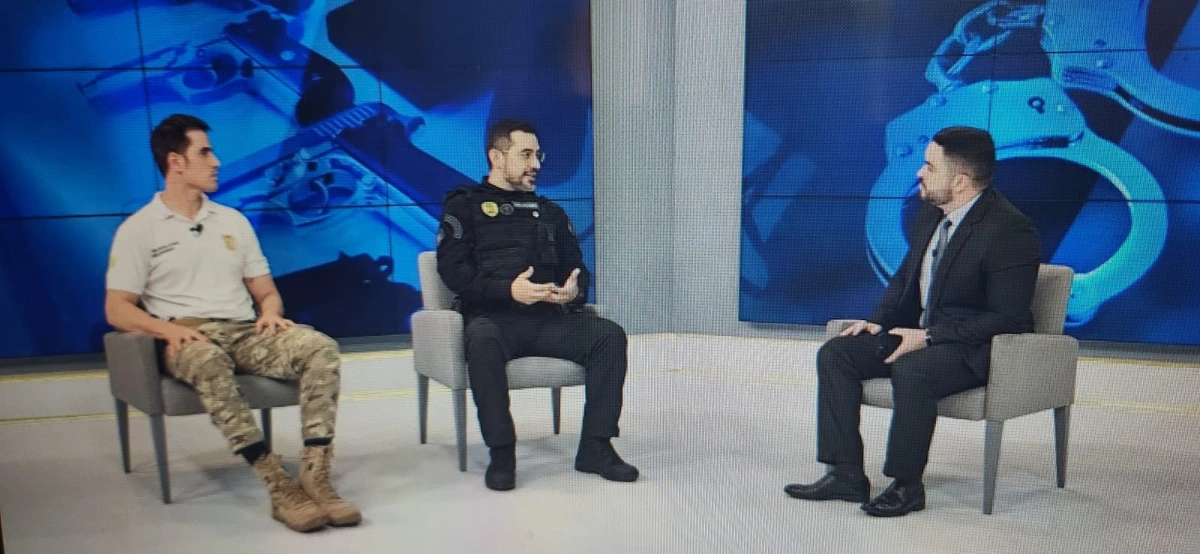 Delegados Zanatta e Francírio Queiroz em entrevista a emissora de TV local