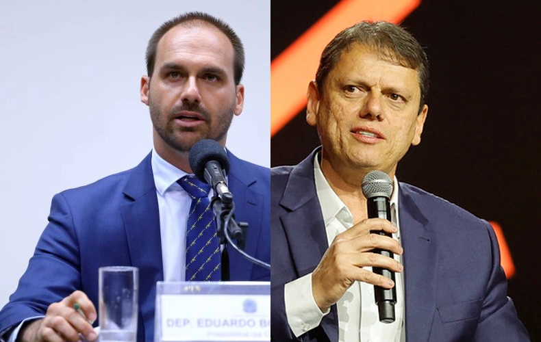 Eduardo Bolsonaro e Tarcísio de Freitas