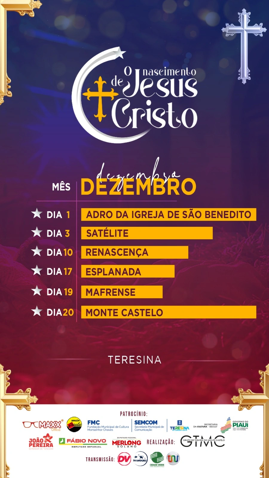 Espetáculo “O Nascimento de Jesus” inicia temporada e destaca força cultural do Monte Castelo