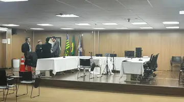 Fórum Eleitoral de Teresina sala de audiência (Foto: Reprodução)