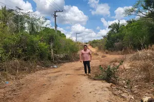 Gustavo pela Cidade no que é pra ser a Rua Amadeus Paulo (Foto: Revista40graus)