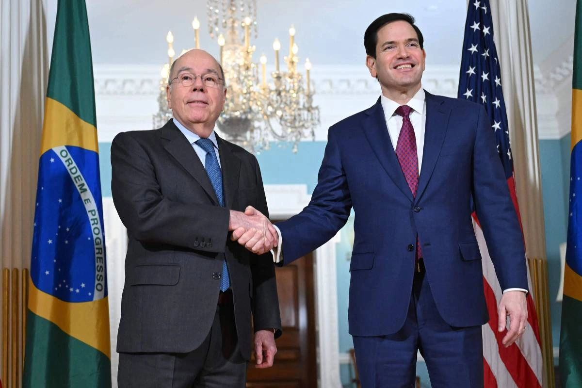 O ministro das Relações Exteriores, Mauro Vieira, e o secretário de Estado norte-americano, Marco Rubio, se reúnem no Departamento de Estado dos EUA, em Washington