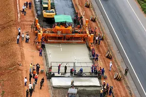 Pavimentação em concreto (Foto: Reprodução)