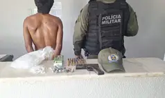Ação rápida da PM apreende quase 100 munições e drogas em Palmeirais