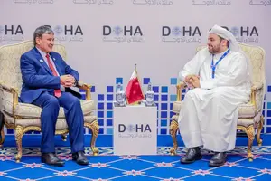 Wellington Dias em Doha no Catar (Foto: MDS)