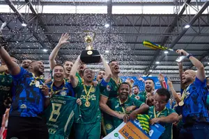 Atlético Piauiense na final do Campeonato brasileiro de Futsal (Foto: CAP)