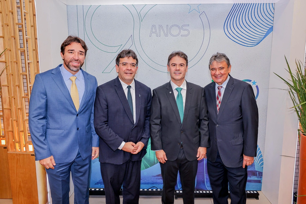 Deputado Marden, Governador Rafael fonteles, Deputado Severo e o Ministro Wellington Dias