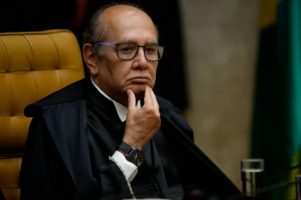 O ministro Gilmar Mendes na sessão de posse do ministro Edson Fachin como presidente do STF (Supremo Tribunal Federal) e do ministro Alexandre de Moraes como vice-presidente