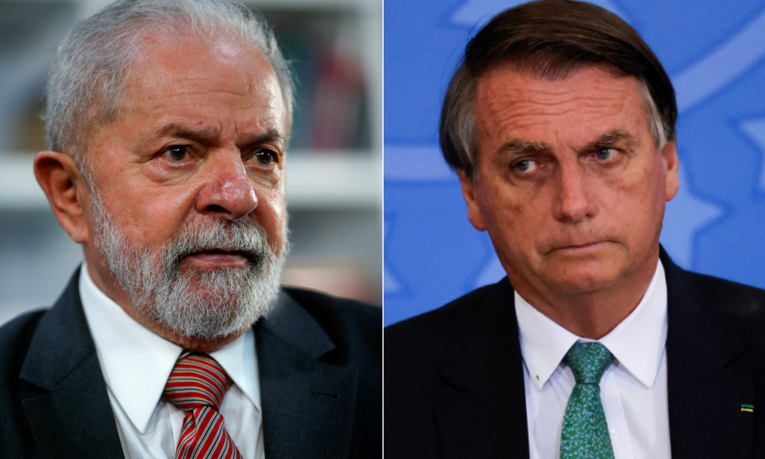 O presidente do Brasil, Lula, e o ex-presidente Jair Bolsonaro