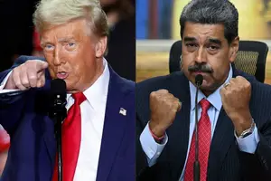 O presidente dos Estados Unidos, Donald Trump, e o presidente da Venezuela, Nicolás Maduro (Foto: Reprodução | KAMIL KRZACZYNSKI e Federico PARRA / AFP)