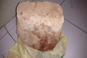 Pedra utilizada para matar a vítima (Foto: Reprodução)