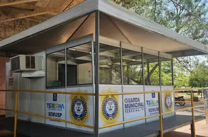 Ponto base da Guarda Municipal de Teresina na Avenida Raul Lopes em baixo da ponte estaiada (Foto: Revista40graus)