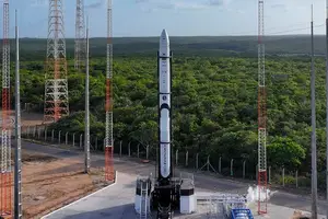 Veículo HANBIT-Nano apresentou anomalia após decolagem durante a Operação Spaceward, segundo a Força Aérea Brasileira (Foto: FAB)