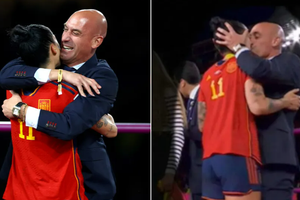 Luis Rubiales é condenado por beijo forçado em jogadora Jenni Hermoso na Espanha (Foto: Reprodução)