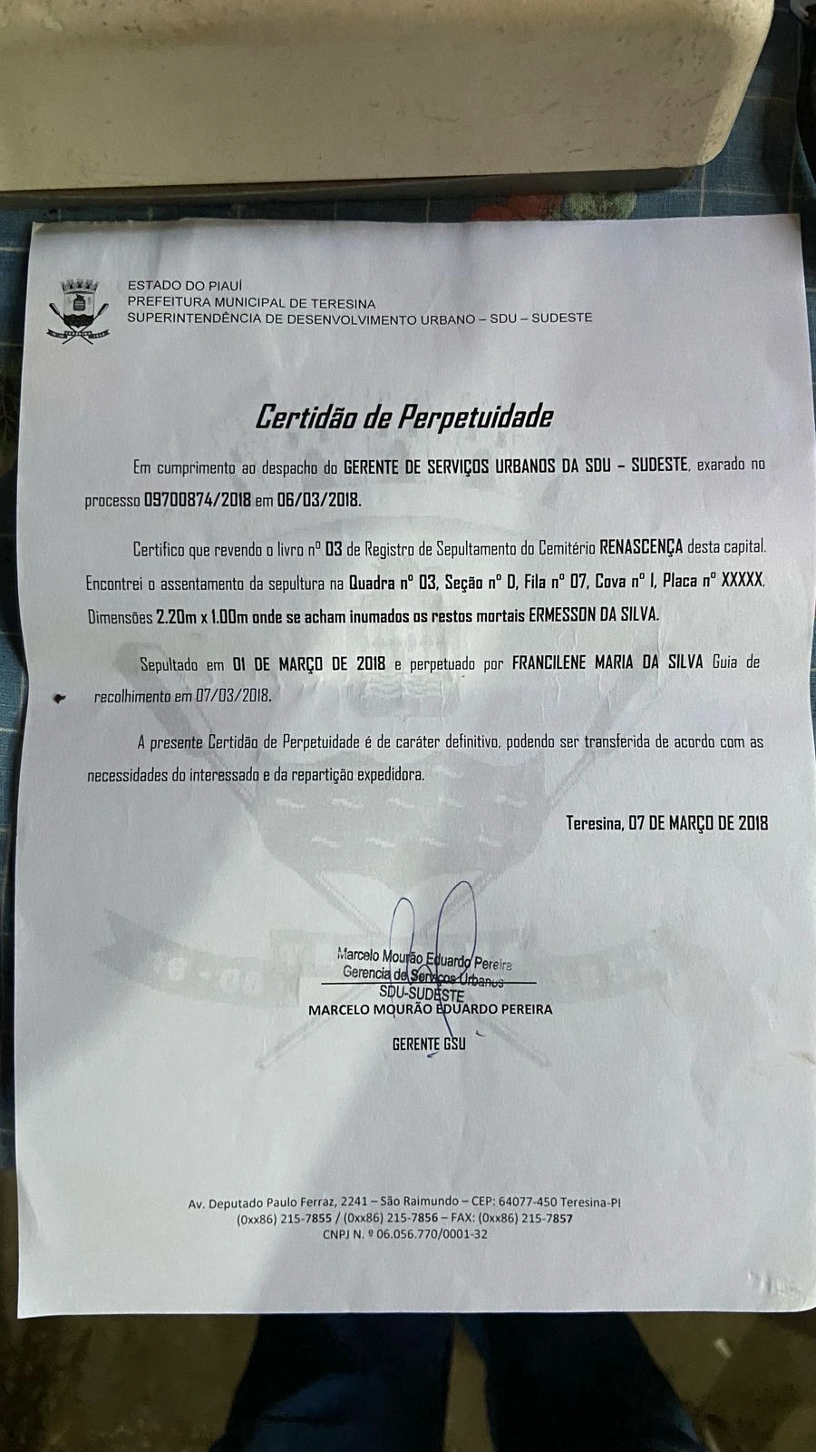 Boletim de Perpetuidade