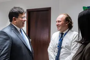 Rafael em conversa com o Presidente Nacional do IBAMA (Foto: Redes Sociais)