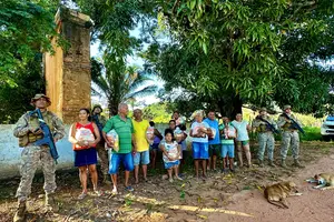 BEPI realiza ação na Semana Santa e beneficia mais de 100 famílias da zona Rural (Foto: Ascom/SSP-PI)