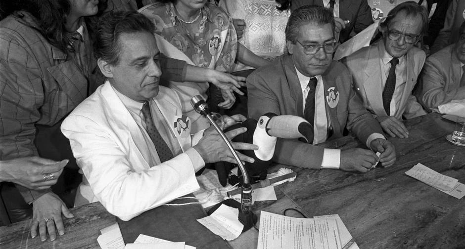 Fundação do PSDB com Fernando Henrique e Mario Covas