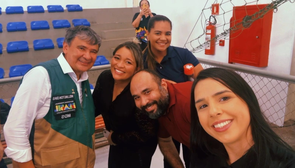 Ministro Wellington Dias, Glauciane Correia - Secretaria Municipal de Cultura, Homero, Isadora Kamilla e Adrielle Mendes