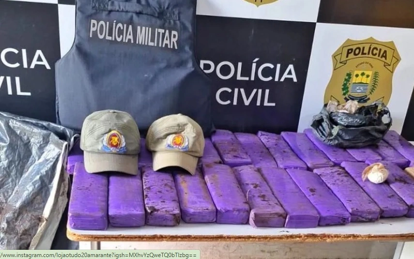 Polícia Militar apreende drogas em terreno baldio no bairro Novo Amarante