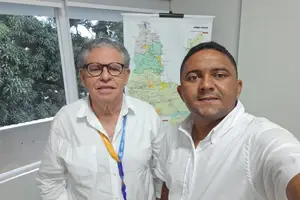 Vereador Vanderley e Arquelau da Equatorial Energia (Foto: Redes Sociais)