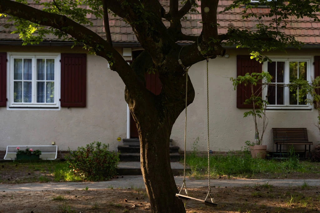 Árvore com balanço na comunidade de Krumme Lanke, na Alemanha