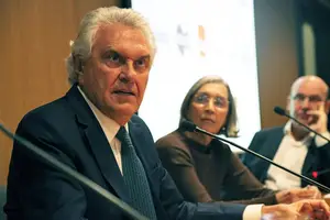 O governador de Goiás, Ronaldo Caiado, durante evento da Fundação FHC, em São Paulo (Foto: Vinicius Doti - 5.mai.2025/Divulgação Fundação FHC)
