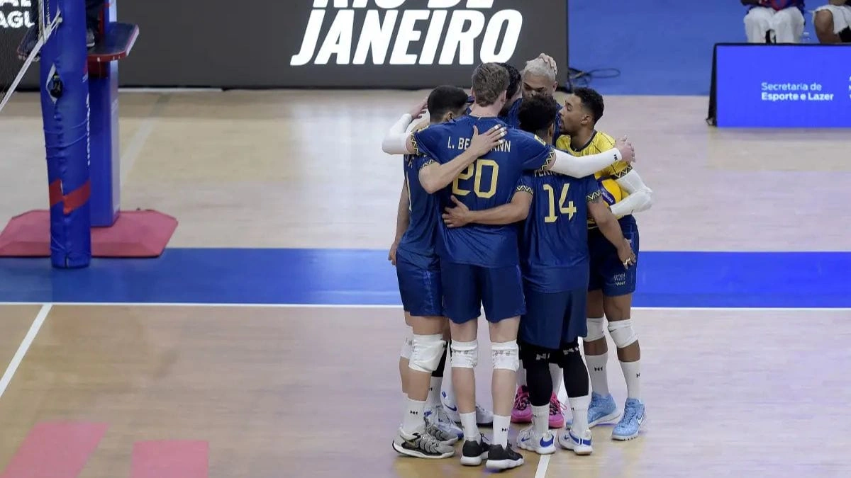 Brasil x Cuba. Liga das Nações de Vôlei Masculino 2025.