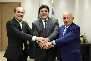 Marcelo Castro, Rafael Fonteles e Júlio César (Foto: Reprodução)