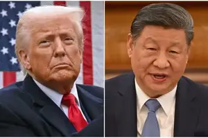 Trump (presidente dos EUA) e Xi Jinping (presidente da China) (Foto: Reprodução | G1/AFP)