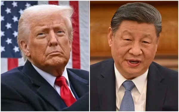 Trump (presidente dos EUA) e Xi Jinping (presidente da China)