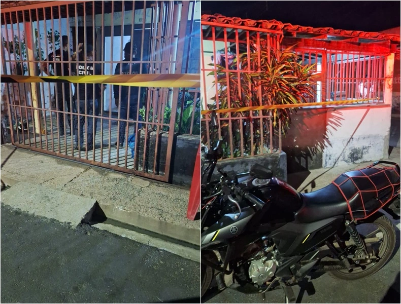 Vítima morta na entrada de casa