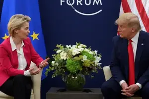 Ursula von der Leyen e Donald Trump (Foto: Reprodução | JIM WATSON/AFP)