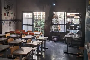 De acordo com a corporação, as chamas tiveram início em um aparelho de ar-condicionado de uma das salas da unidade. (Foto: Divulgação - SSP- PI)