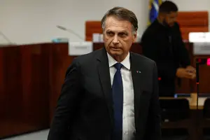 O ex-presidente Jair Bolsonaro durante sessão de depoimento no STF da ação penal da qual é réu (Foto: Pedro Ladeira)