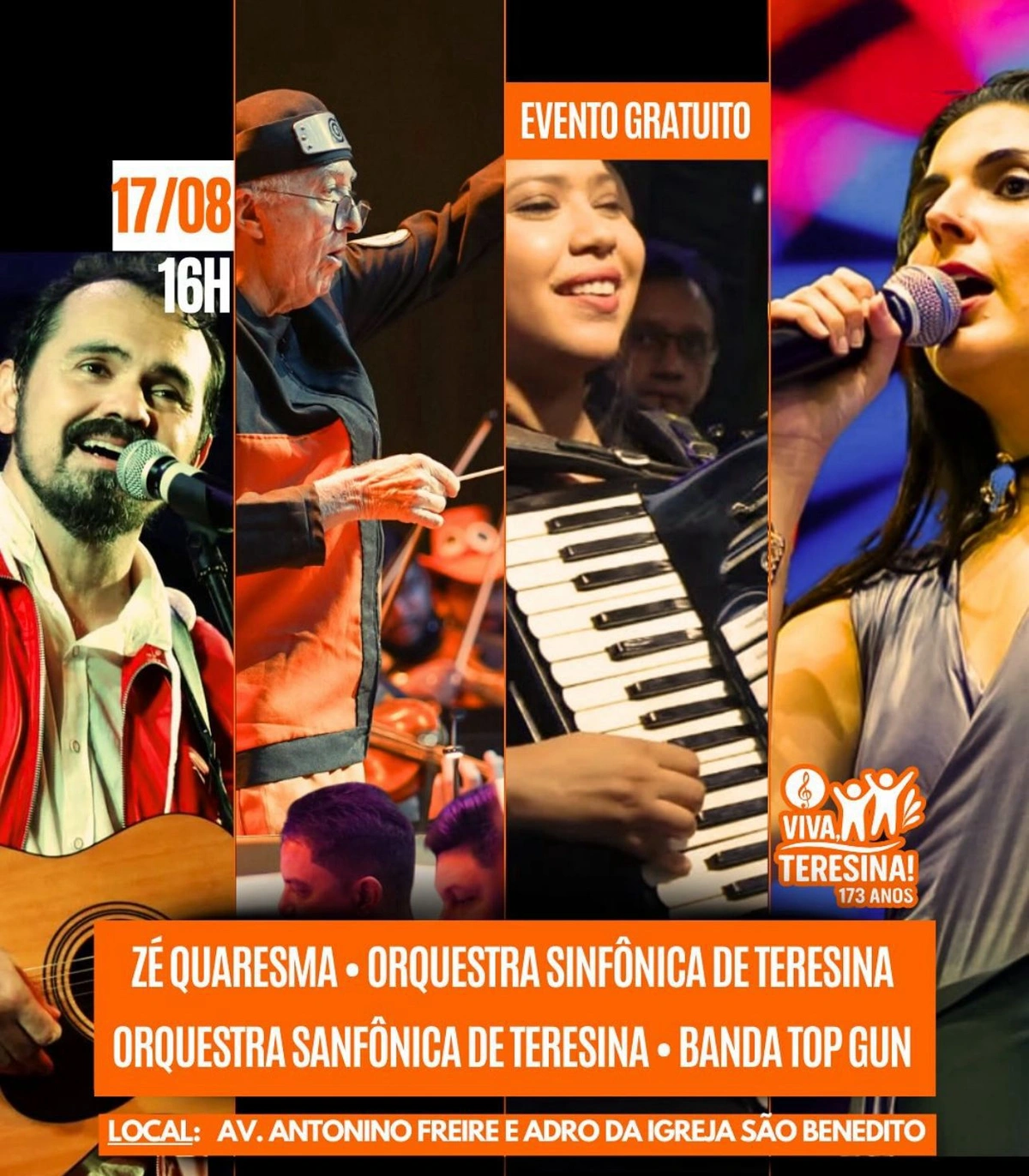O projeto Sinfonia Anime se apresenta neste domingo (17), às 18h, no adro da Igreja São Benedito